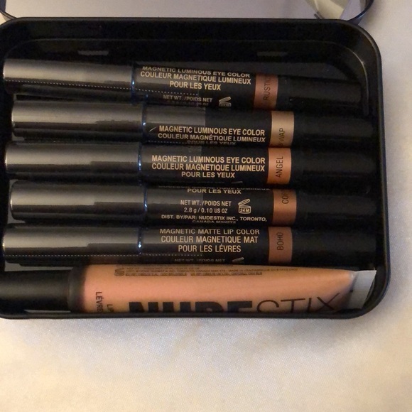 Nudestix Nude Gold 6PC Glam Palette Magnetic Eye and Lip Color Set Sealed NIB - Picture 4 of 16